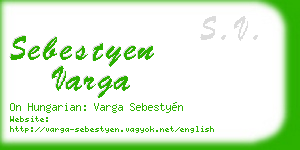 sebestyen varga business card